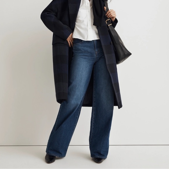 NWT Madewell Superwide-Leg Jeans, Sz 28, Medium-Dark Blue Wash - Picture 3 of 10
